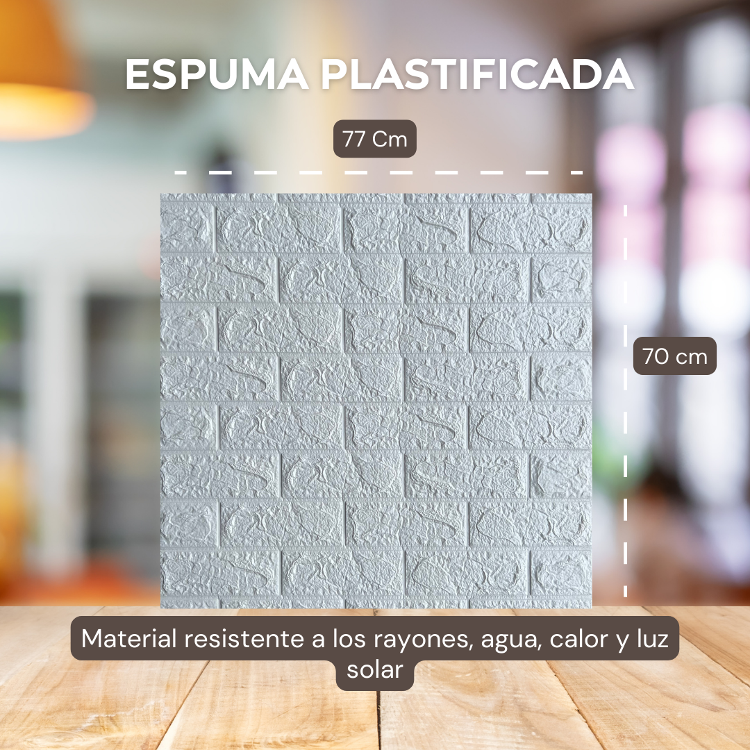 Panel adhesivo 3D Madera Turqueza