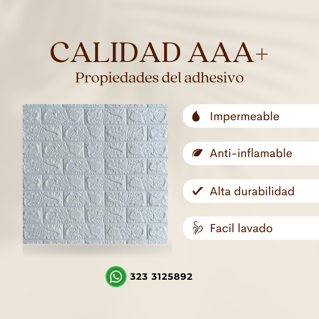 Panel adhesivo 3D Madera Turqueza