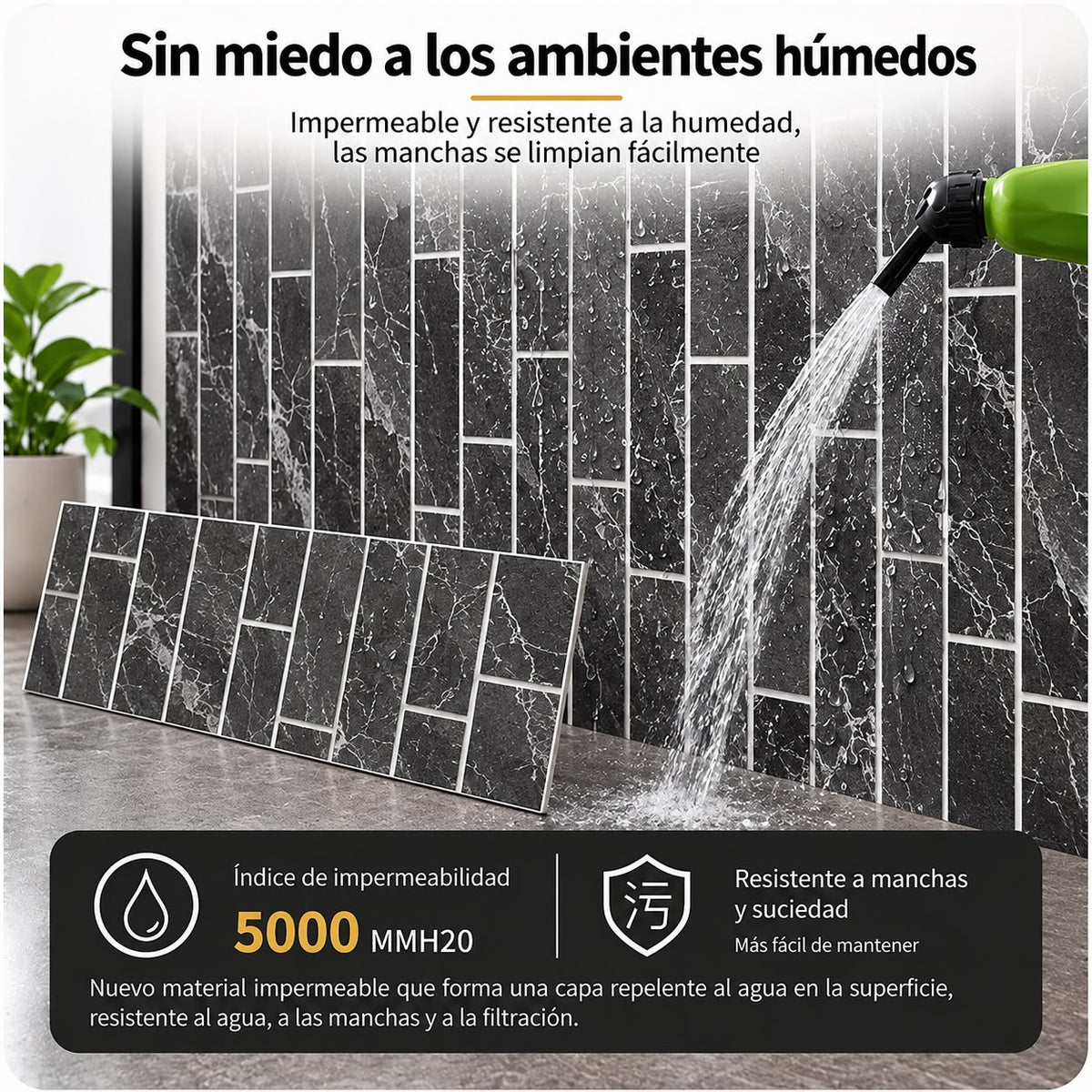 Mármol adhesivos 3D YX-04 30cmx60cm x10 unidades