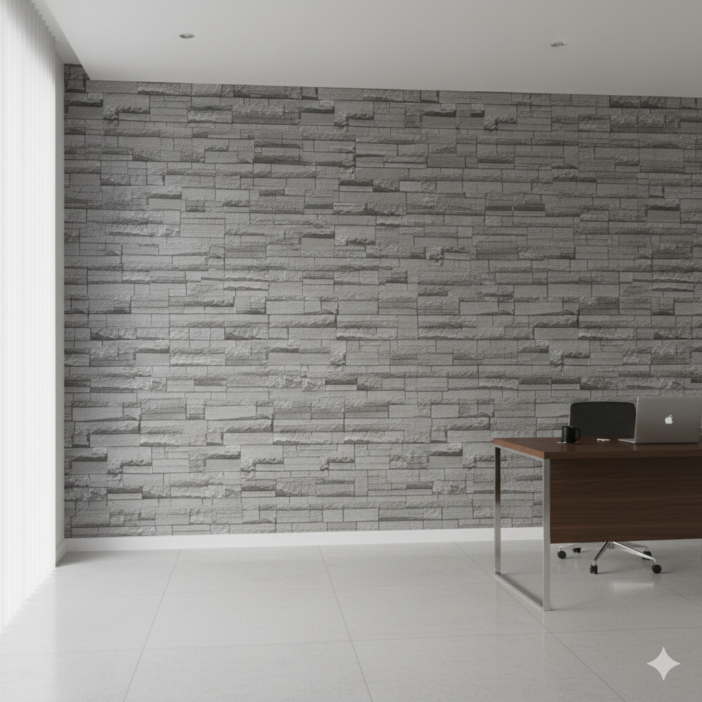 Panel Adhesivo 3D Lajas gris