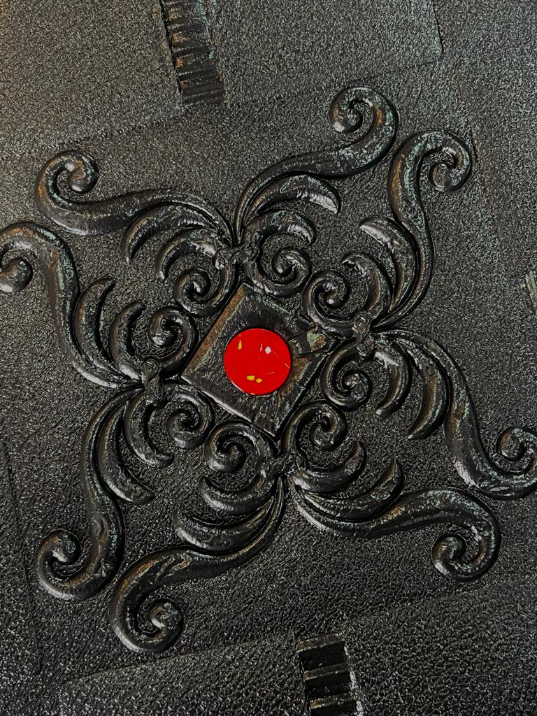 Panel Adhesivos 3D Mosaico Negro Perla Roja 70x70