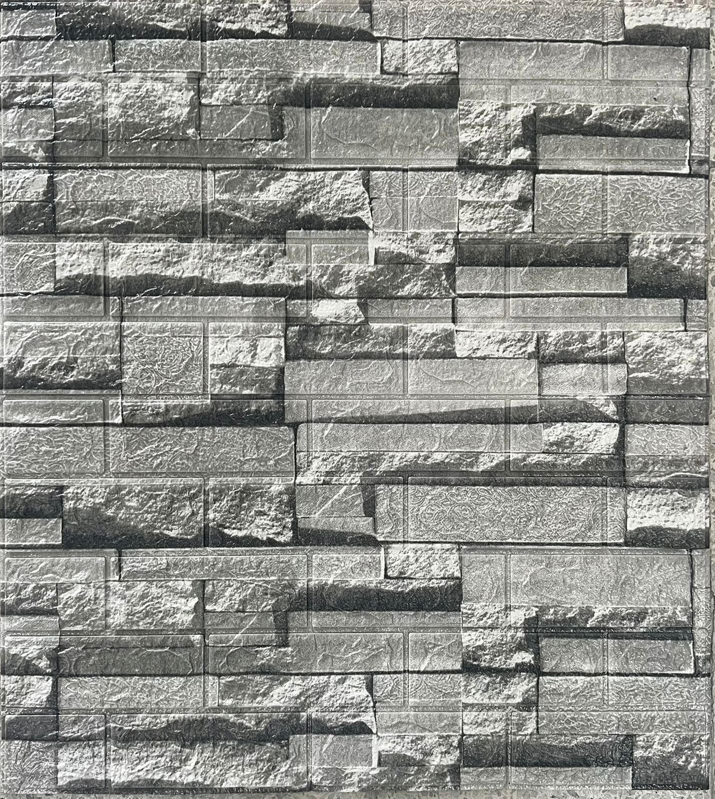 Panel Adhesivo 3D Lajas gris