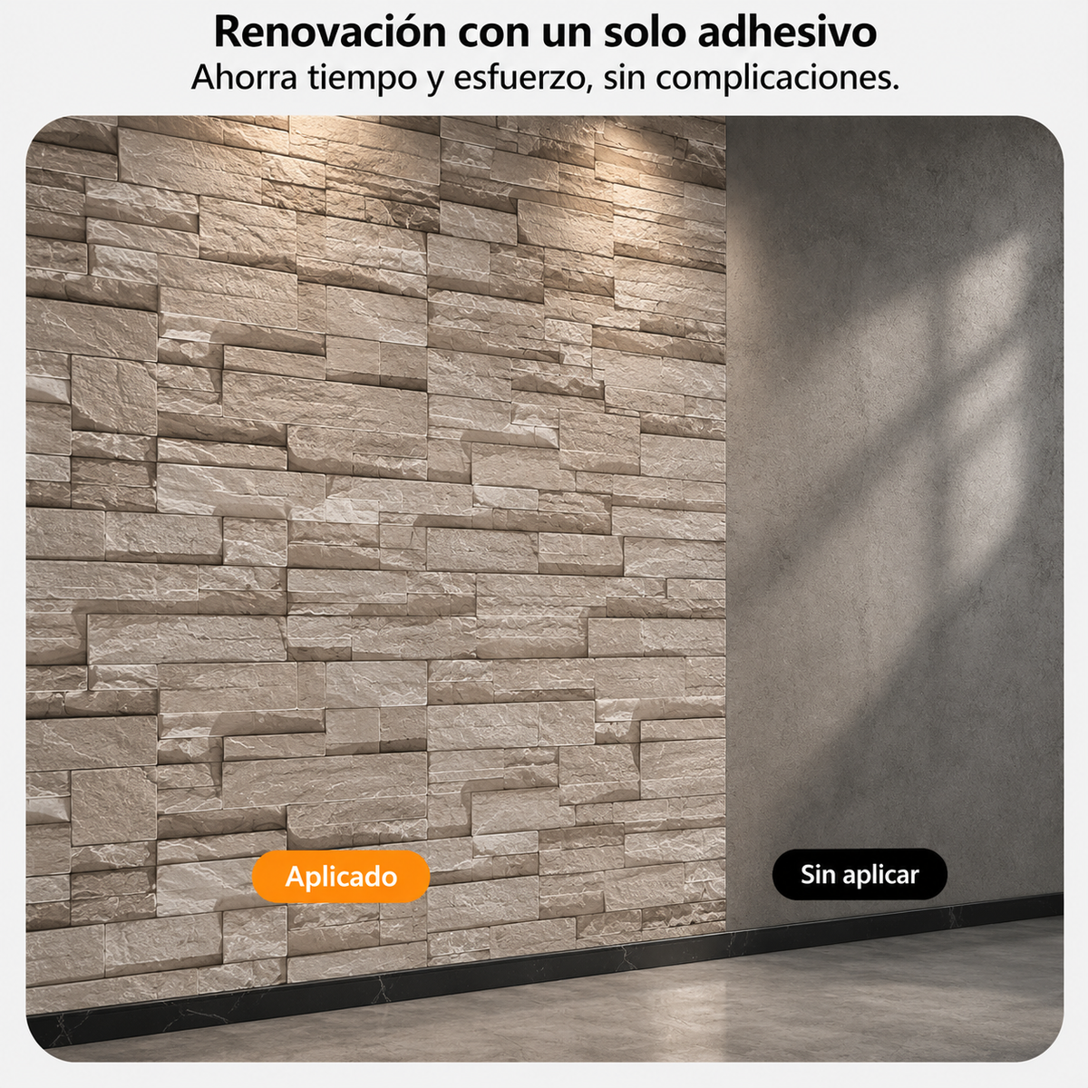 Panel Adhesivo lajas marrón claro 70x70