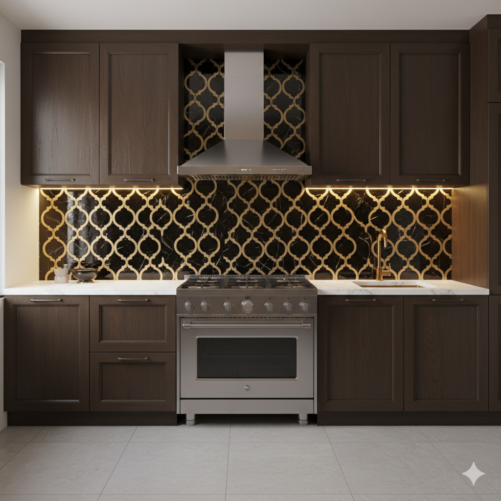 Mosaico Adhesivo Imperial black