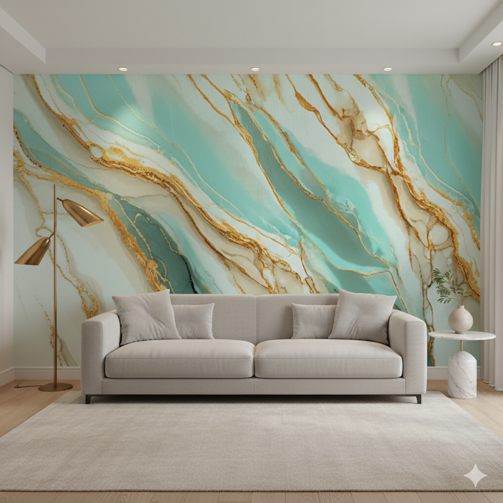 Rollos de Mármol Adhesivos gota de agua plata