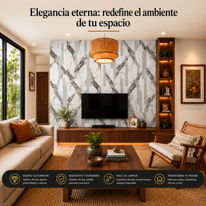 Mármol adhesivos 3D YX-18 30cmx60cm x 10 unidades