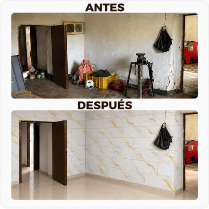 Panel Adhesivo Mármol F001 30cmx60cm x10 unidades