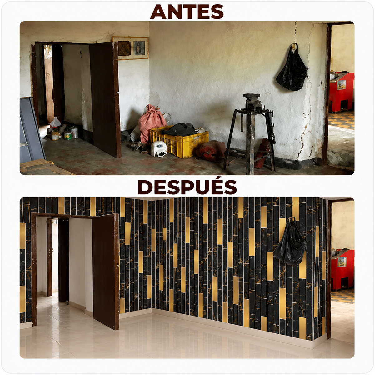 Mármol adhesivos 3D YX-08  30cmx60cm x 10 unidades