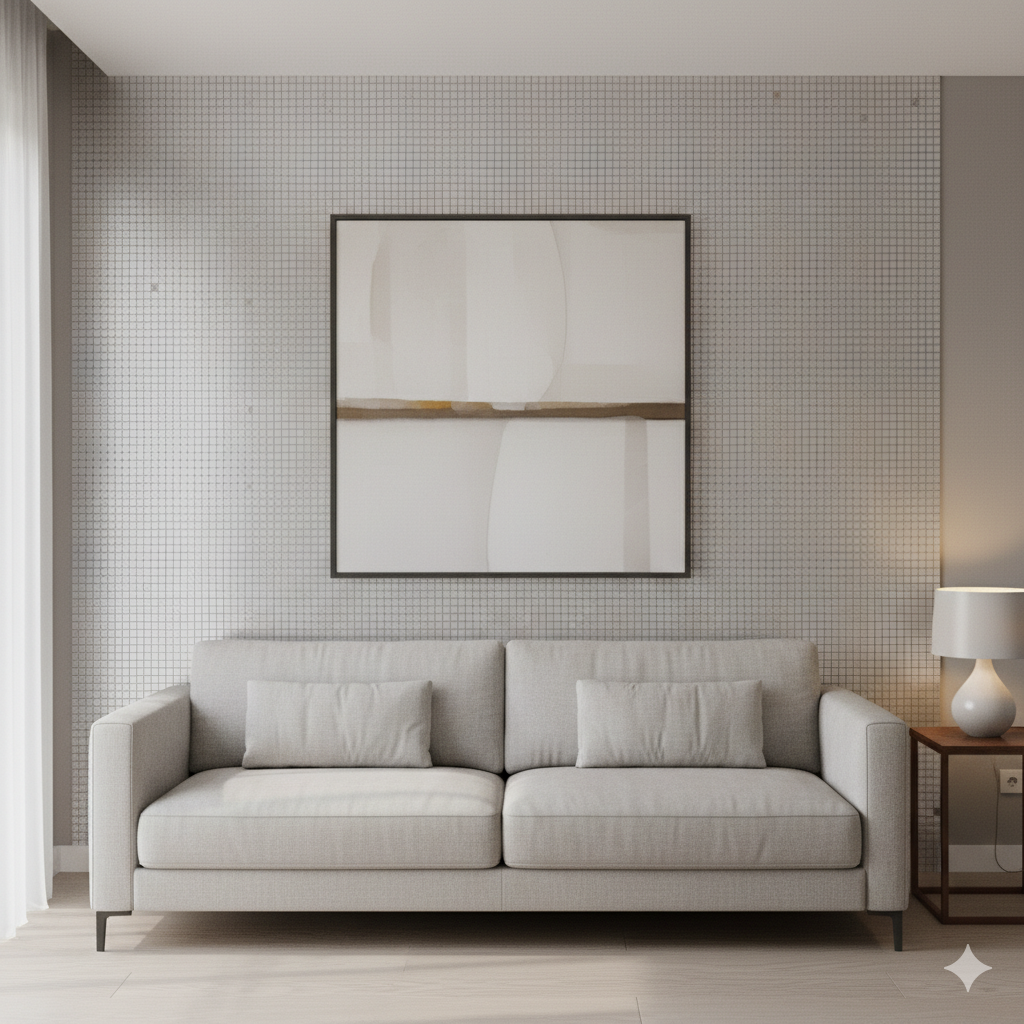 Mosaico Adhesivo Cenefa Plateado