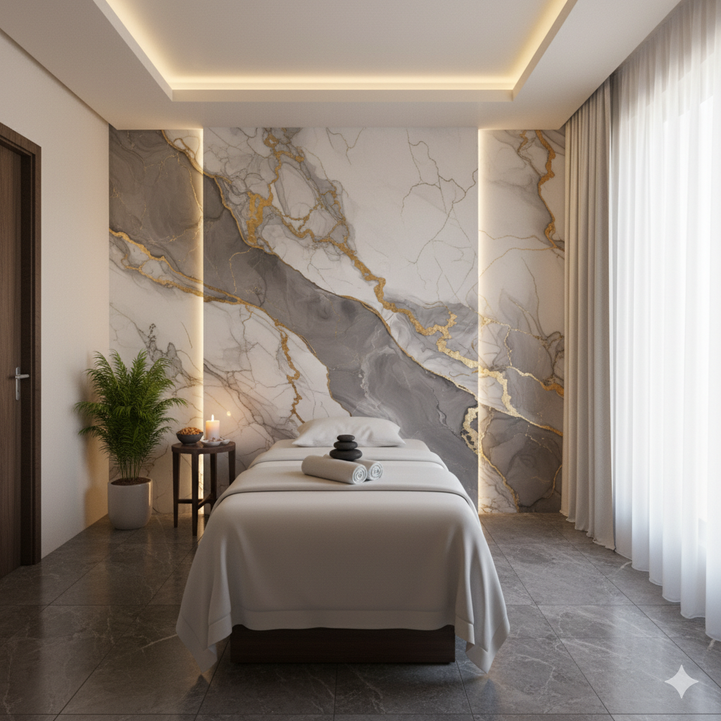 Rollos de Mármol Adhesivos gota de agua plata