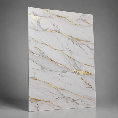 Panel Adhesivo Mármol Marfil Dorado x10 unidades