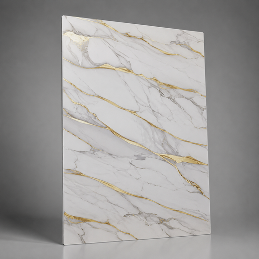 Panel Adhesivo Mármol Marfil Dorado x10 unidades