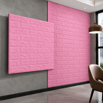 Panel adhesivos 3D Rosado 70x70
