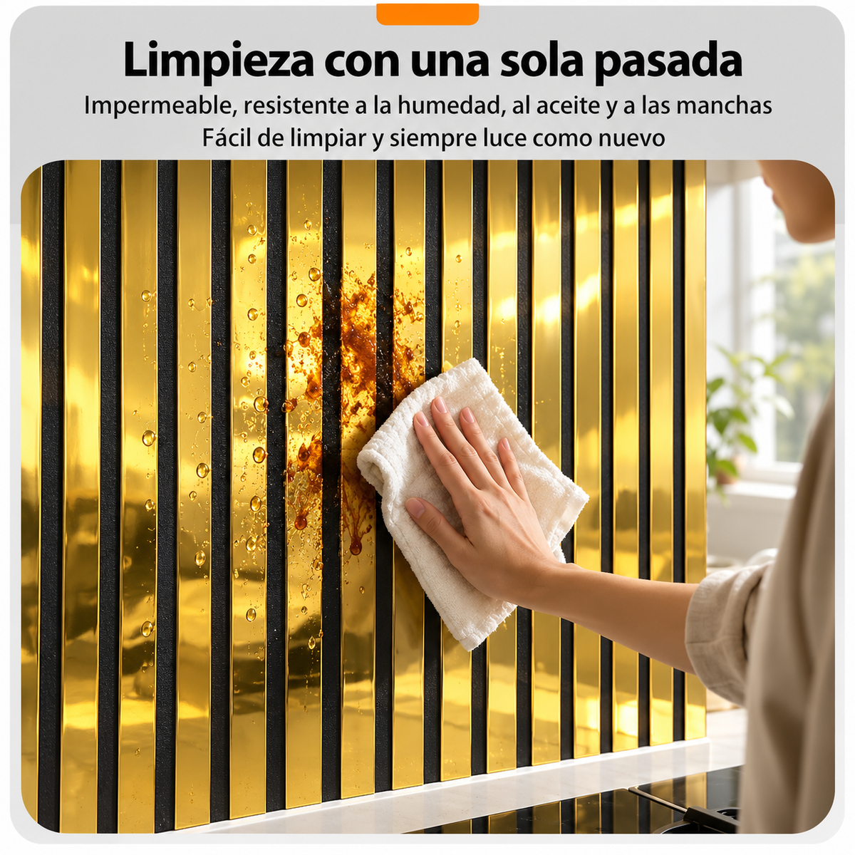 Lamina WPC Flexible Esmeralda Dorada SGO1 60x2.40m