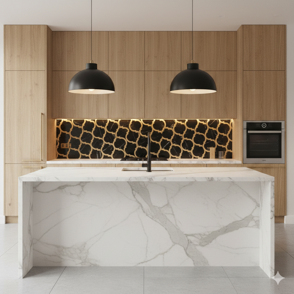 Mosaico Adhesivo Imperial black