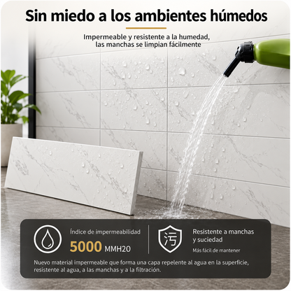 Panel Adhesivo Mármol Nube de Plata 30cmx60cm  x10 unidades