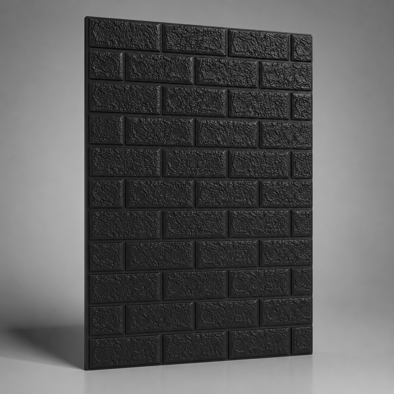 Panel Adhesivo 3D Ladrillo Negro