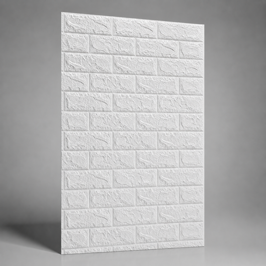 Panel Adhesivo 3D Ladrillo Blanco