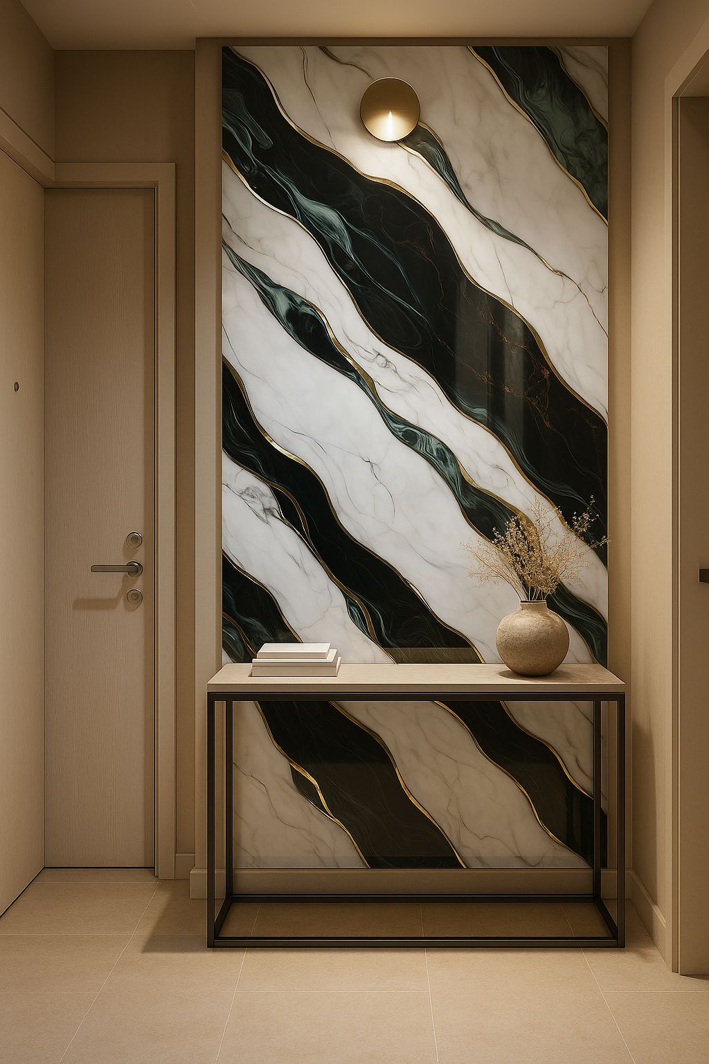 Rollo de marmol adhesivos Río Dorado W001