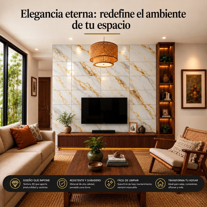 Panel Adhesivo Mármol XBM-18 30cmx60cm x10 unidades