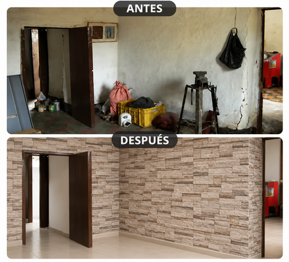 Panel Adhesivo lajas marrón claro 70x70