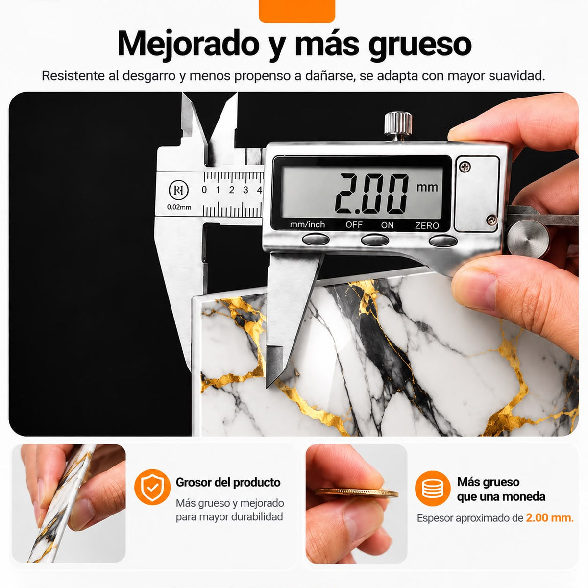 Panel Adhesivo Mármol F002 30cmx60cm x10 unidades