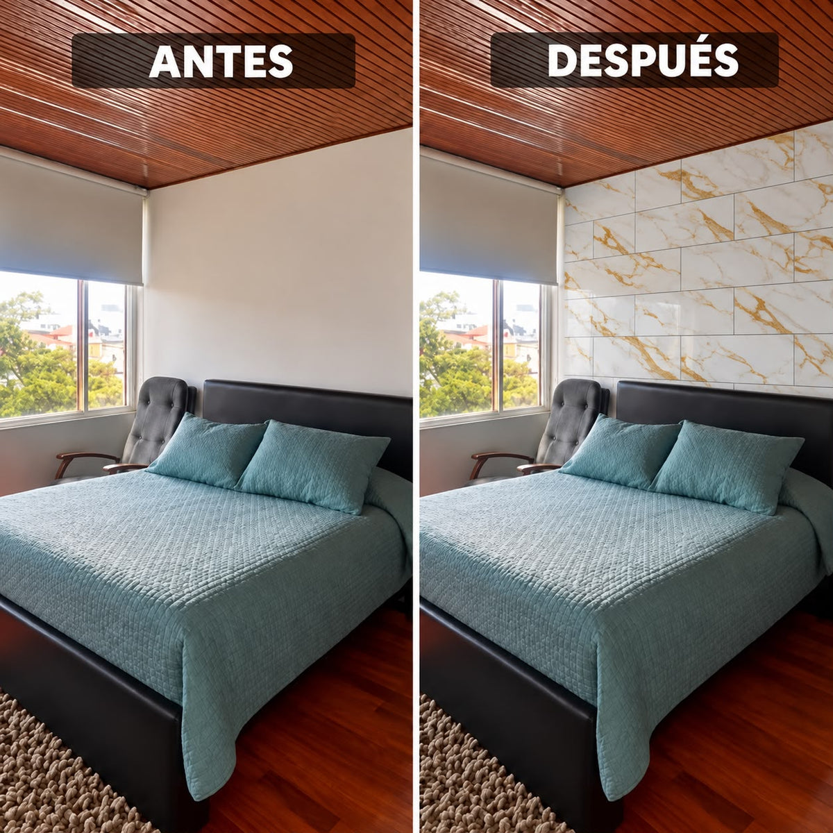 Panel Adhesivo Mármol XBM-18 30cmx60cm x10 unidades