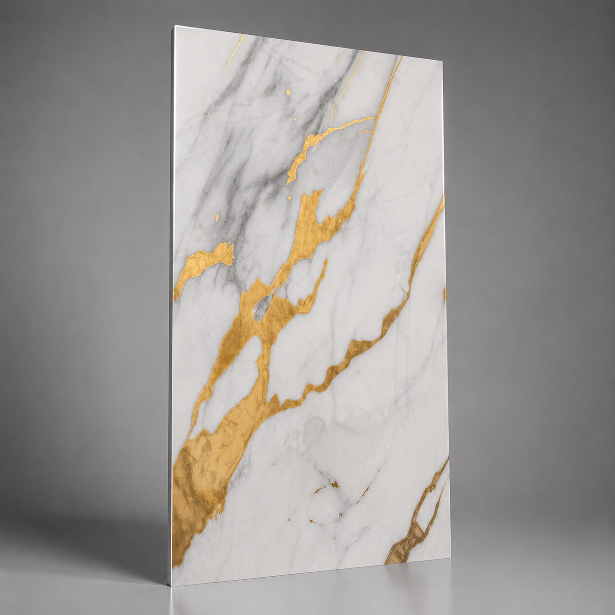 Panel Adhesivo Mármol  Blanco con Vetas Oro  x10 unidades