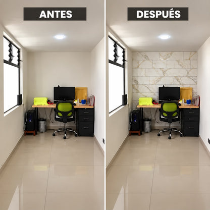 Panel Adhesivo Mármol Amanecer dorado 30cmx60cm x10 unidades