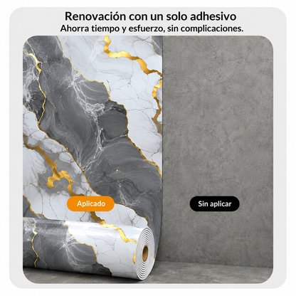 Rollo de mármol adhesivo T1 Gris Aureo - 1.20 x 2.40 Metros