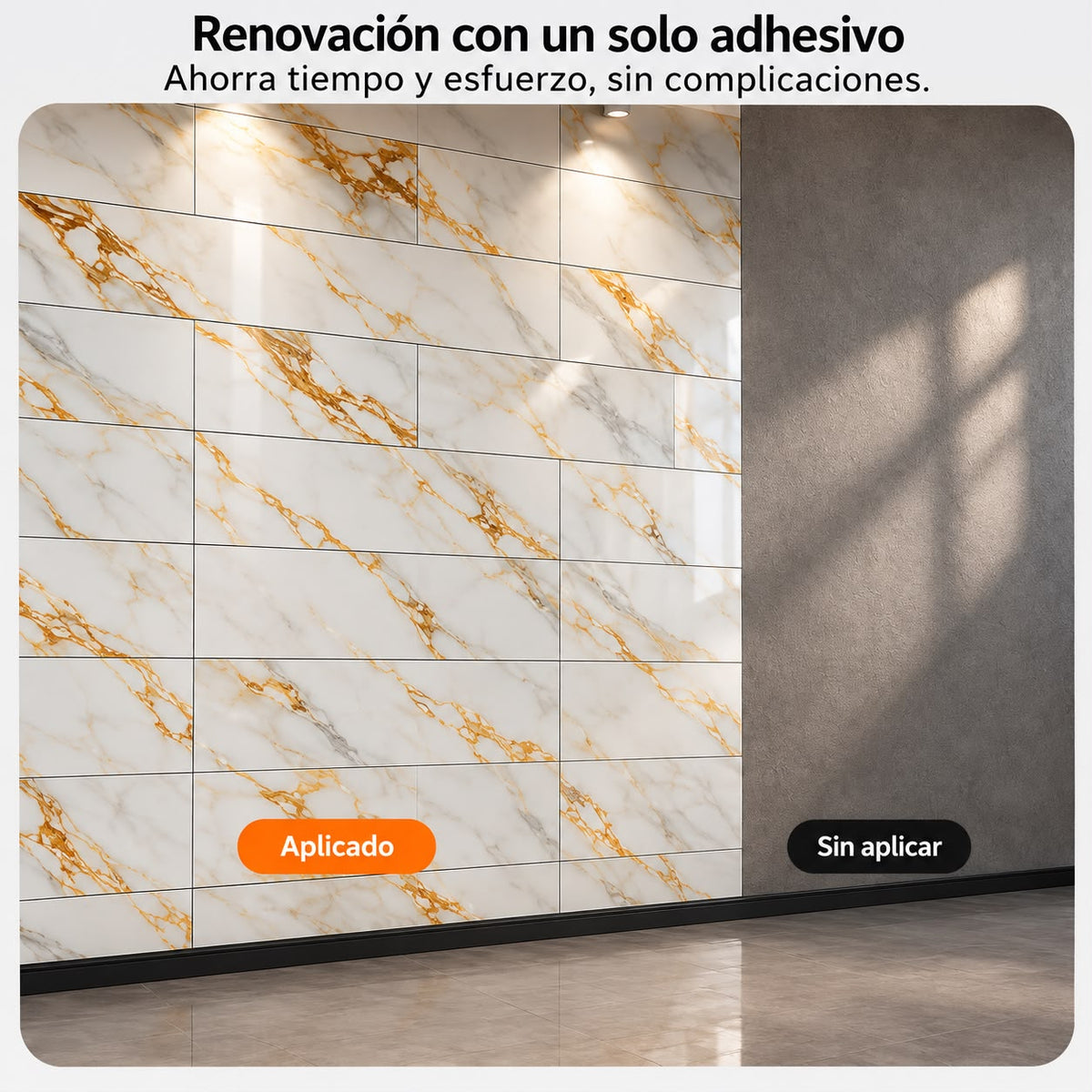 Panel Adhesivo Mármol XBM-18 30cmx60cm x10 unidades