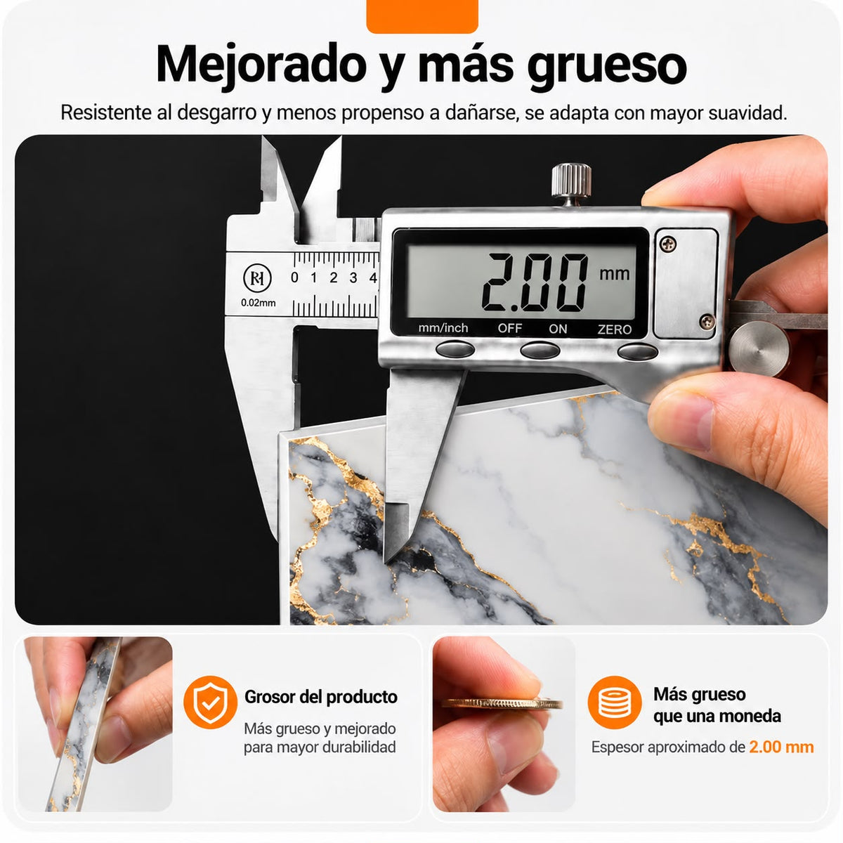 Panel Adhesivo Mármol Lluvia Dorada 30cmx60cm x10 unidades