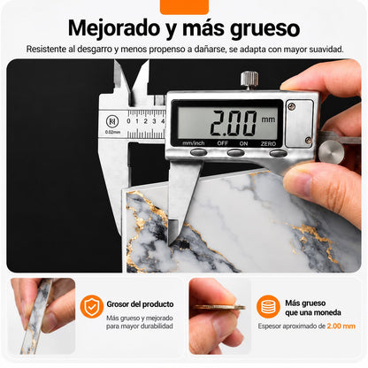 Panel Adhesivo Mármol Lluvia Dorada 30cmx60cm x10 unidades