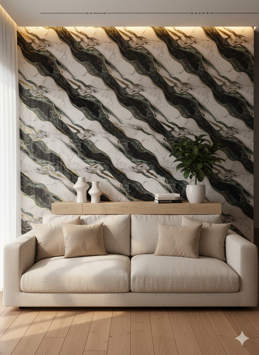 Rollo de mármol adhesivo Rio Dorado W001