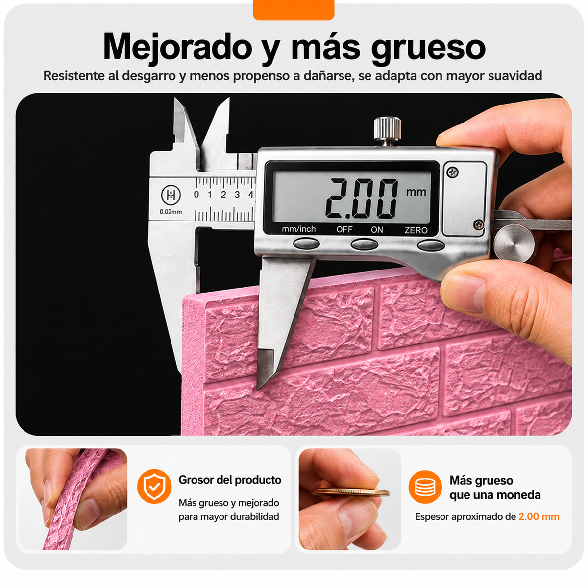 Panel adhesivos 3D Rosado 70x70