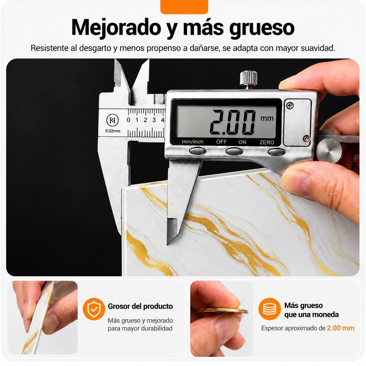 Panel Adhesivo Mármol F001 30cmx60cm x10 unidades