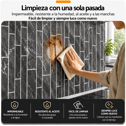 Mármol adhesivos 3D YX-04 30cmx60cm x10 unidades