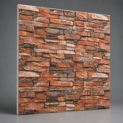 Panel adhesivo 3D lajas fuego