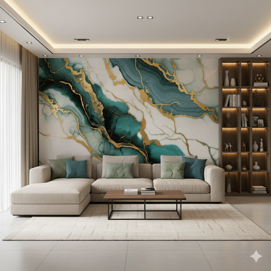 Rollo de mármol adhesivo Río de Oro UVS-5