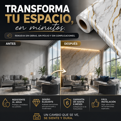 Rollo de mármol adhesivo Oro Blanco Imperial TLS24 - 1.20 x 2.40 Metros