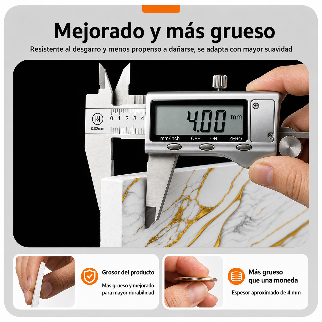 Rollo de mármol adhesivo gota de agua plata - : 1.20 x 2.40 Metros