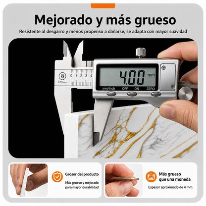 Rollo de mármol adhesivo gota de agua plata - : 1.20 x 2.40 Metros