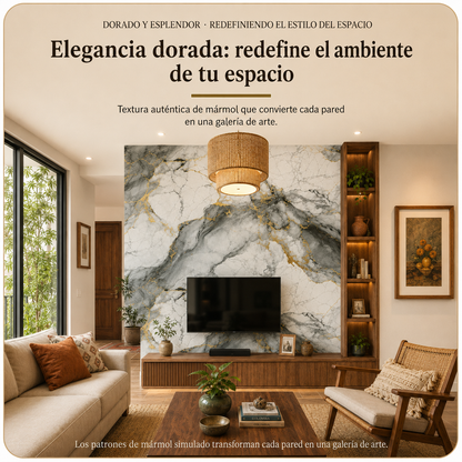 Rollo de mármol adhesivo gota de agua plata - : 1.20 x 2.40 Metros
