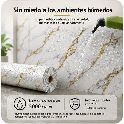 Rollo de mármol adhesivo Oro Blanco Imperial TLS24 - 1.20 x 2.40 Metros