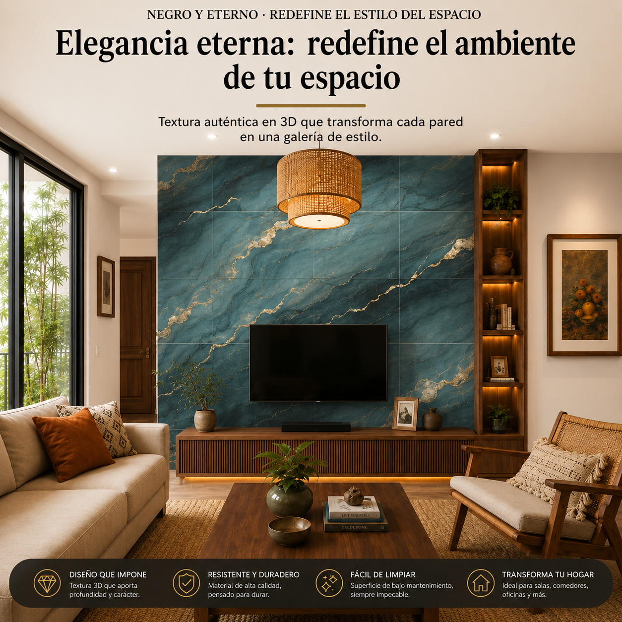 Panel Adhesivo Mármol F-04 x 10 unidades