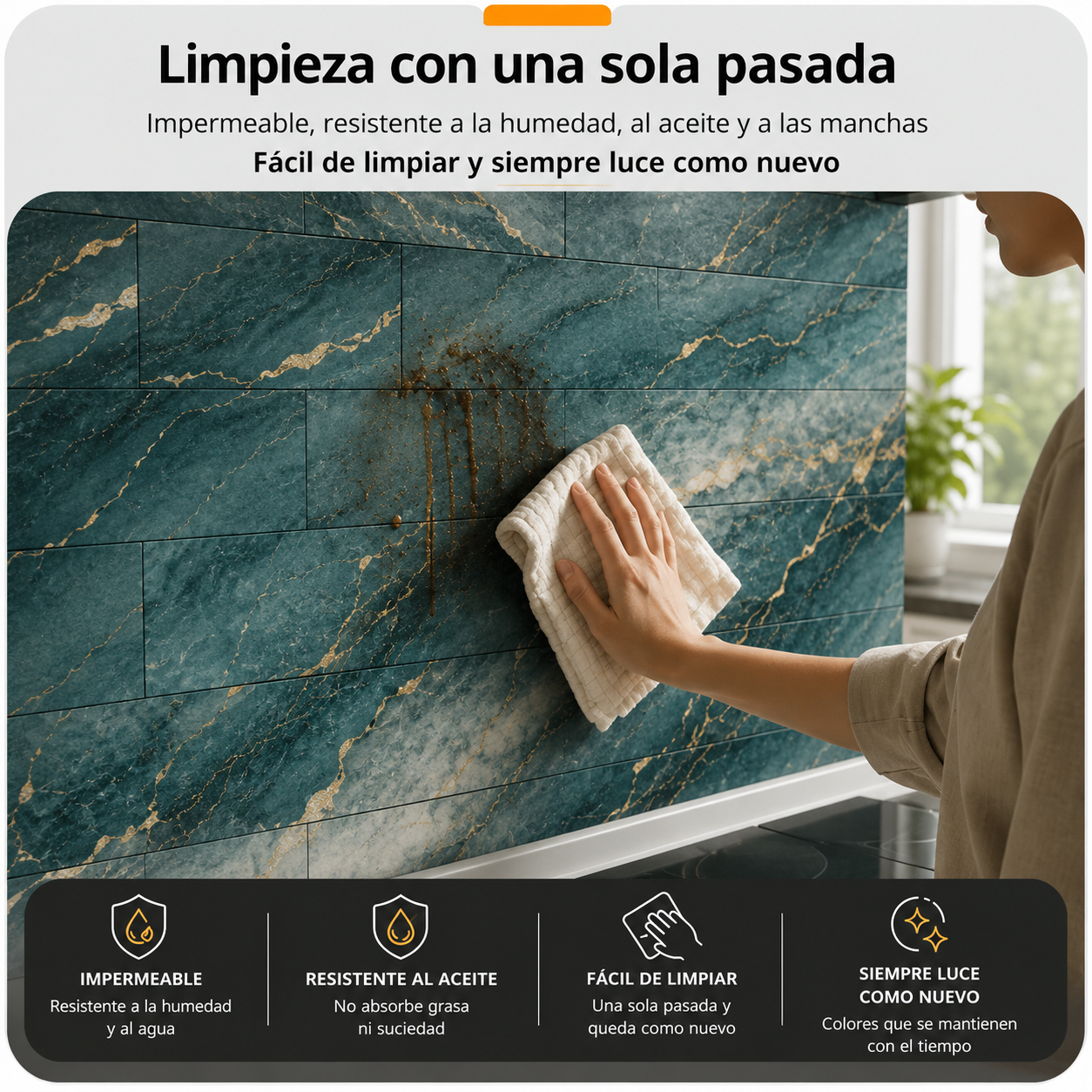 Panel Adhesivo Mármol F-04 x 10 unidades