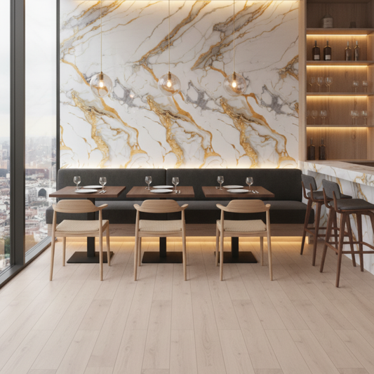 Rollo de mármol adhesivo Tormenta Dorada UVS-2
