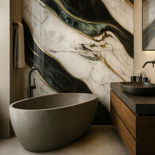 Rollo de marmol adhesivos Río Dorado W001