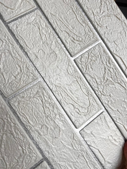 Panel Adhesivo Ladrillo Plata