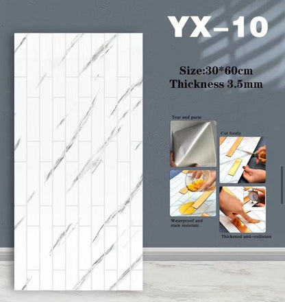Mármol adhesivos 3D YX-10 x 10 unidades